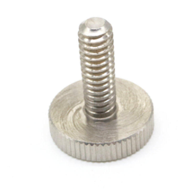 Custom Stainless steel big flat knurled head captive panel thumb screw