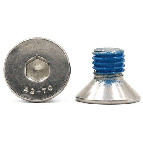 Stanless steel countersunk head socket micro mini screws with nylon patch