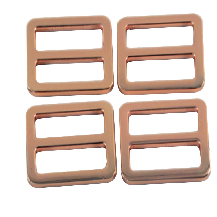 Tri glide slider buckle 25mm rose gold metal hook for dog collar