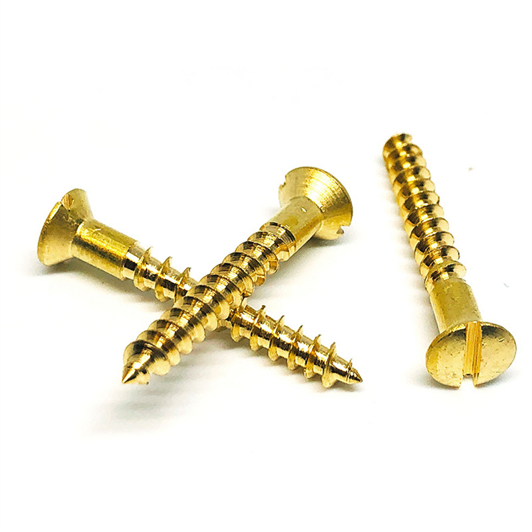 DIN7995 st6.3 brass oval head self tapping screw for furniture