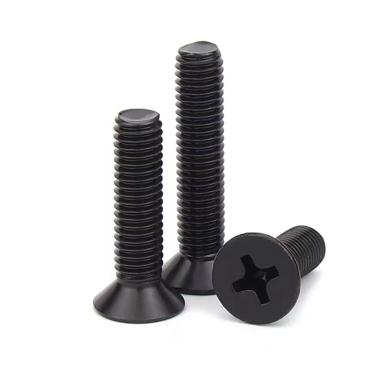 DIN965 black oxide carbon steel countersunk head m2 screw 