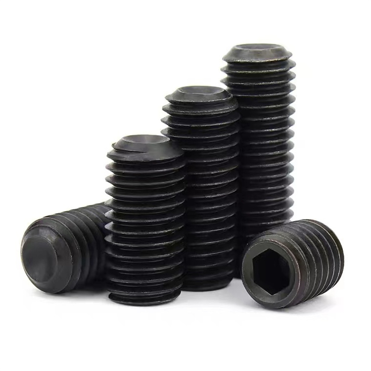 M3 black carbon steel hex socket grub screw