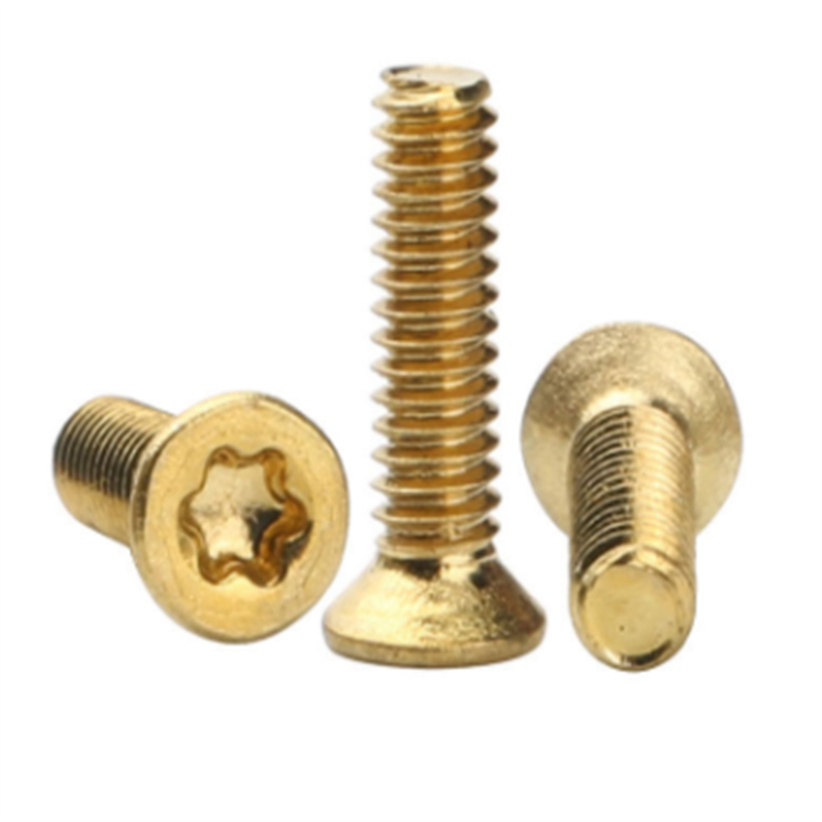 M4 countersunk head full thread brass torx head screw