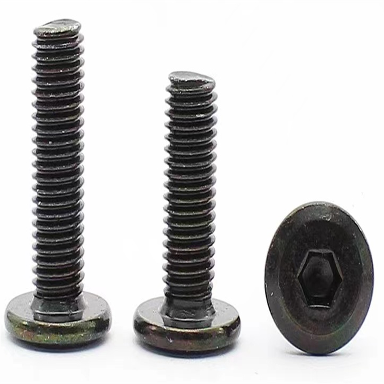 M6 low profile head hex socket drive carbon steel screw