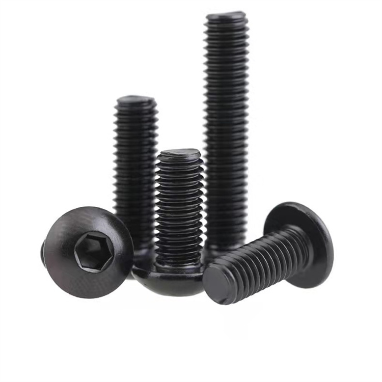 Black machine m3 m4 carbon steel hex socket button head screw 