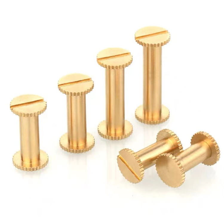 Customized brass special head m8 chicago screw for picture album