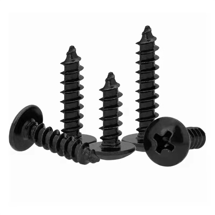 M4 pan head din 7981 galvanized black screws for plastic