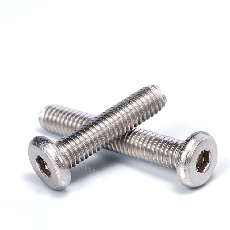 Stainless steel m8 hex socket pan head furniture connecting screw 