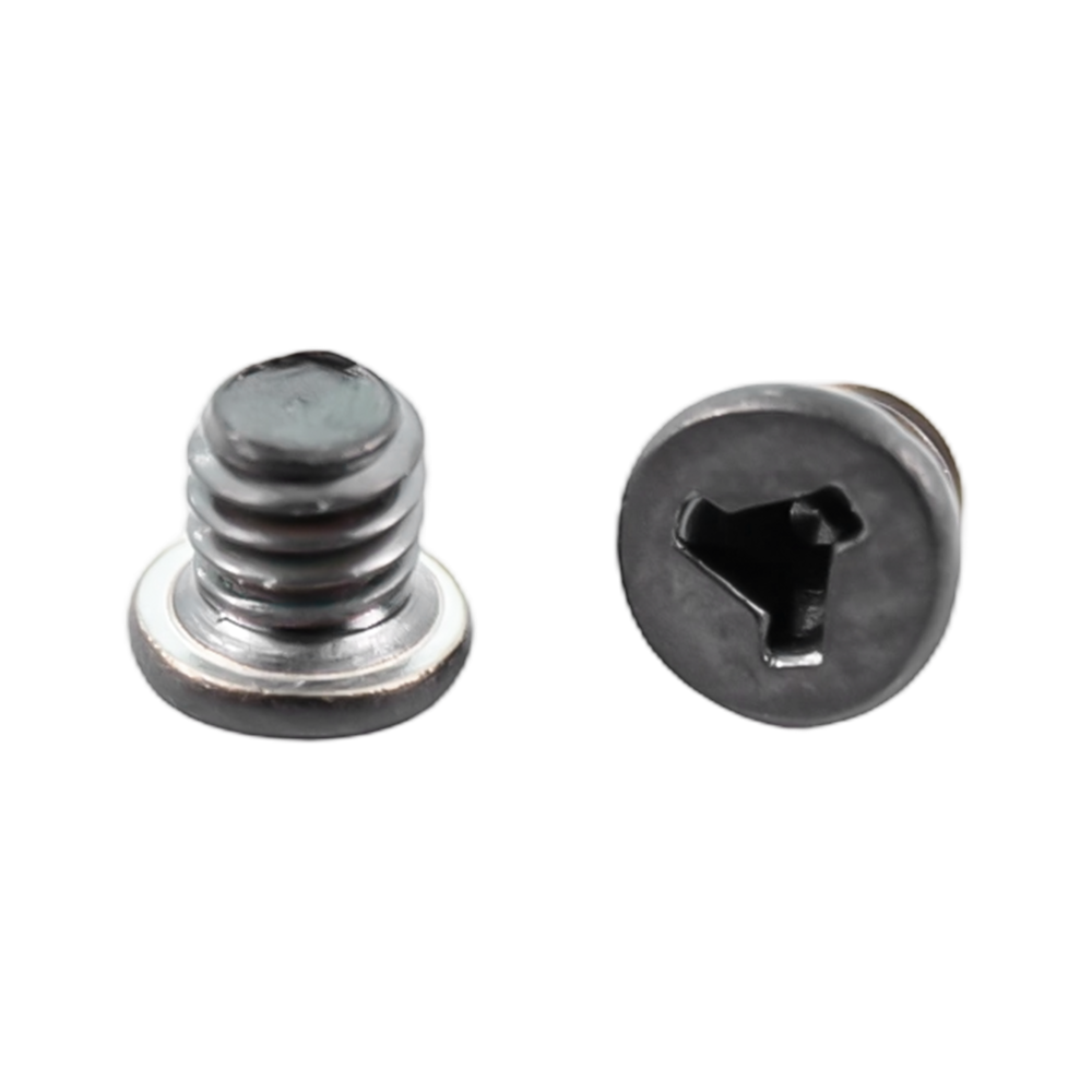 Black PVD stainless steel flat head tri-wing anti theft screws tamper proof screws  