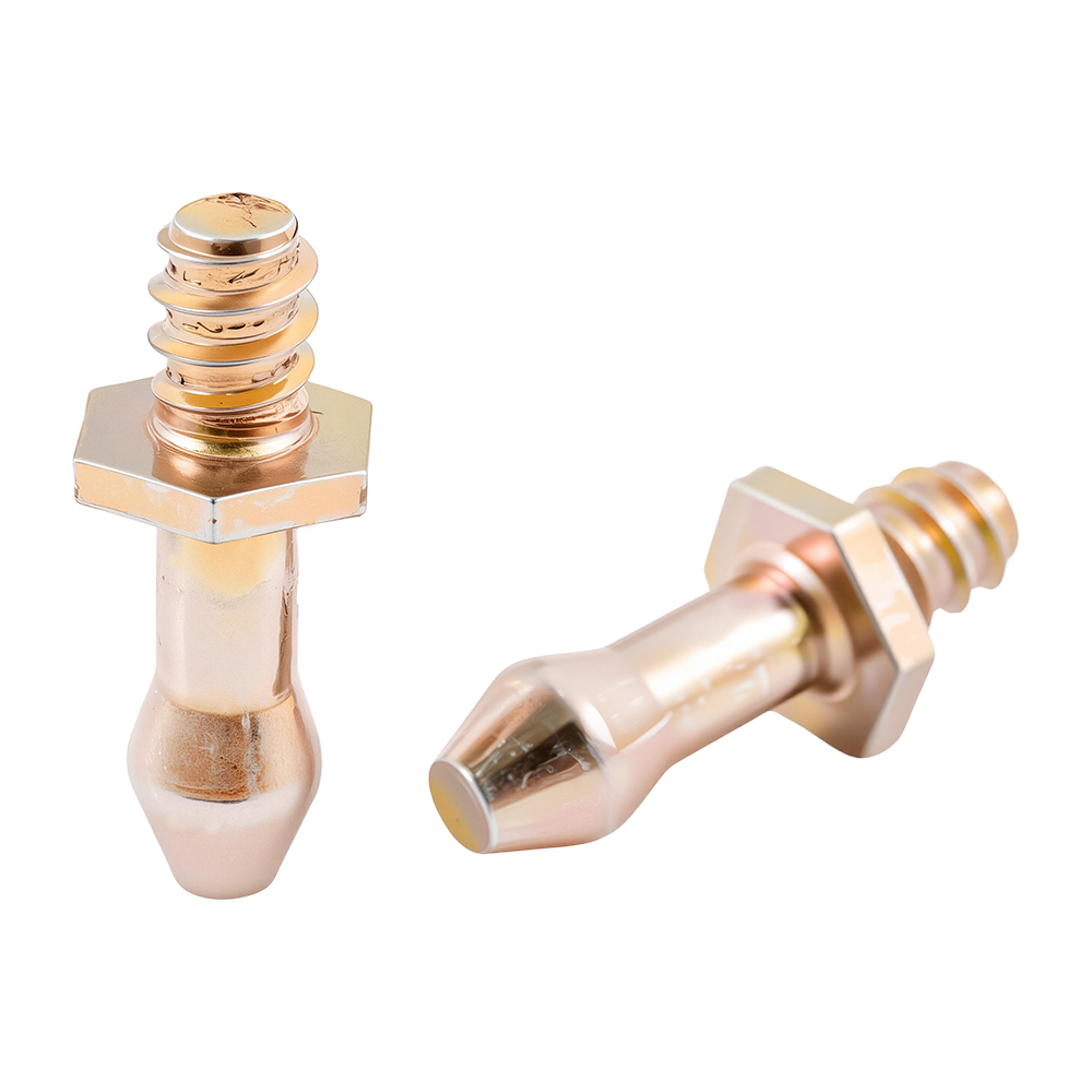 Customized special head rose gold color machine thread screws