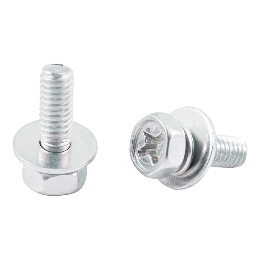 Hot selling stainless steel hex head machine thread combination screws