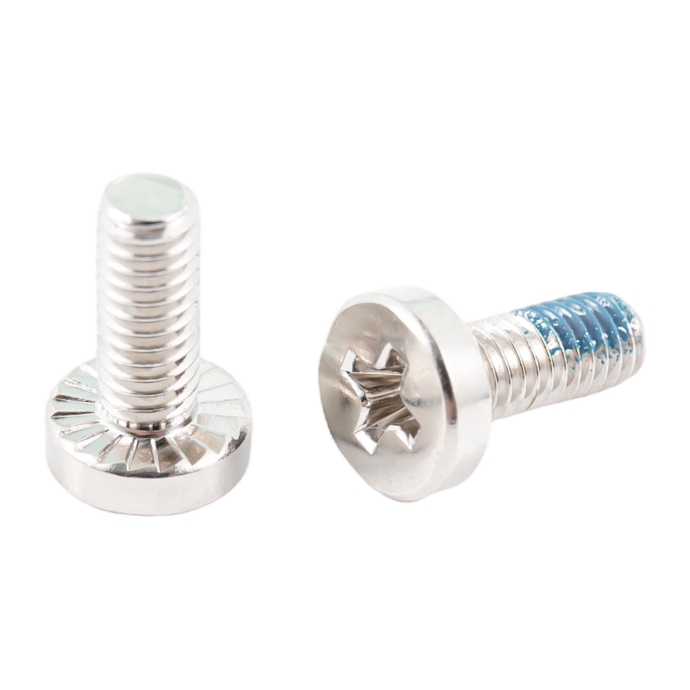 Stainless steel flat head full thread screws with nylon patch