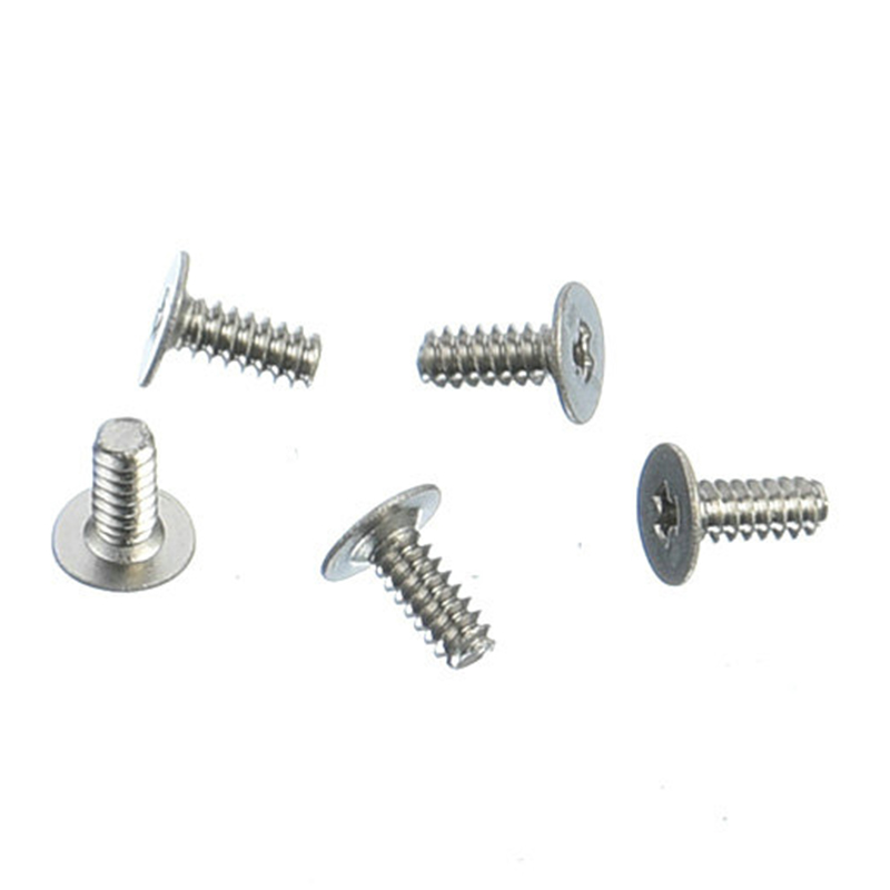 Customized M0.8 carton steel flat head Y-shape screw with nickel plated