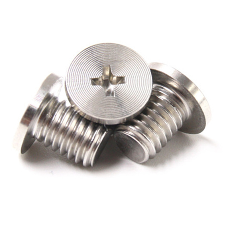 CNC flat thin head cross 304 stainless steel CD pattern screw 
