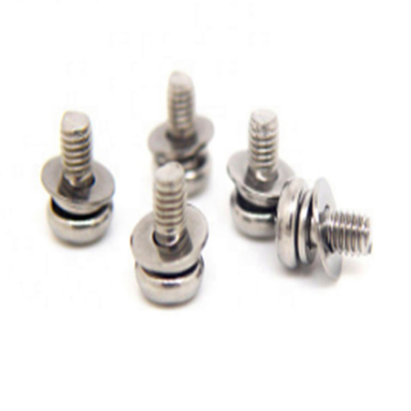 M3x6mm Passivation Pan Head Cross Split Plain Washer Set Screw