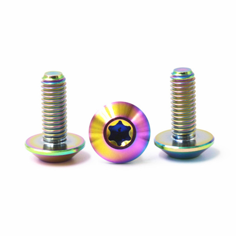 M6 rainbow color truss head titanium machine thread bike screw M6 rainbow color truss head titanium machine thread bike screw