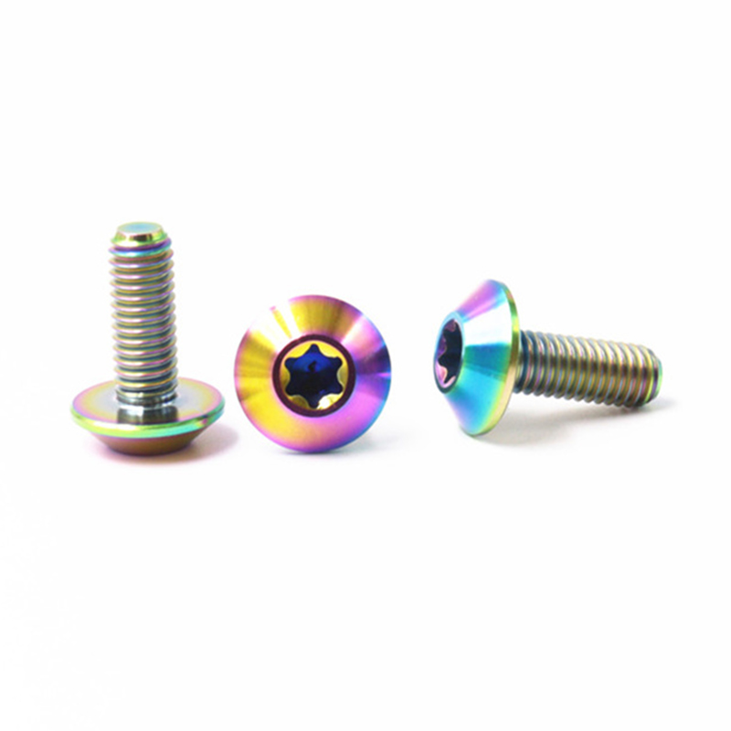 M6 rainbow color truss head titanium machine thread bike screw M6 rainbow color truss head titanium machine thread bike screw