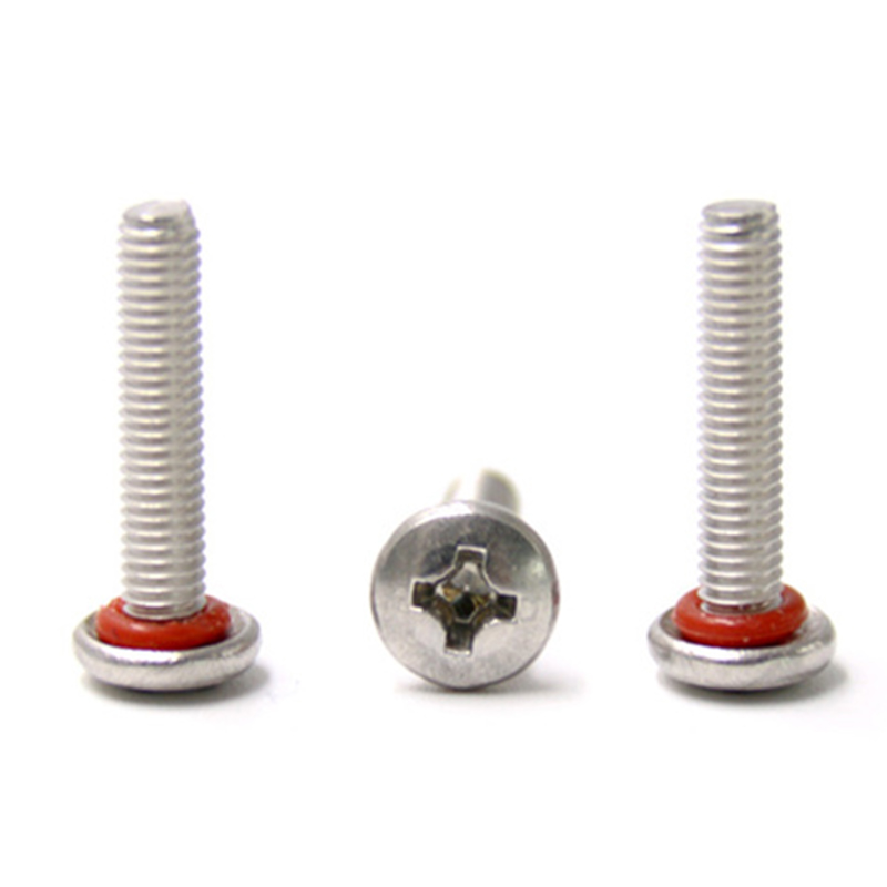 Pan head stainless steel m3 o ring groove machine sealing screws 
