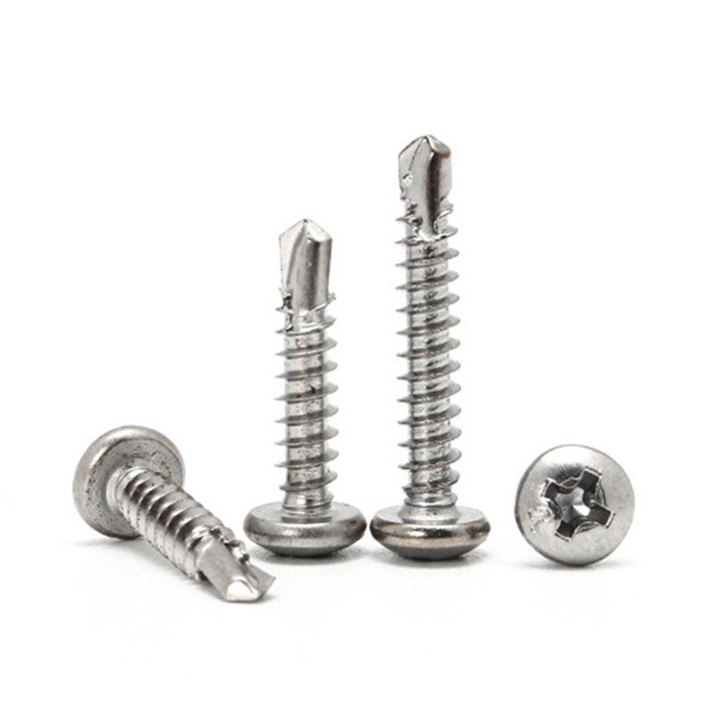 ST4.2 pan head cross recessed stainless steel drill tip screws