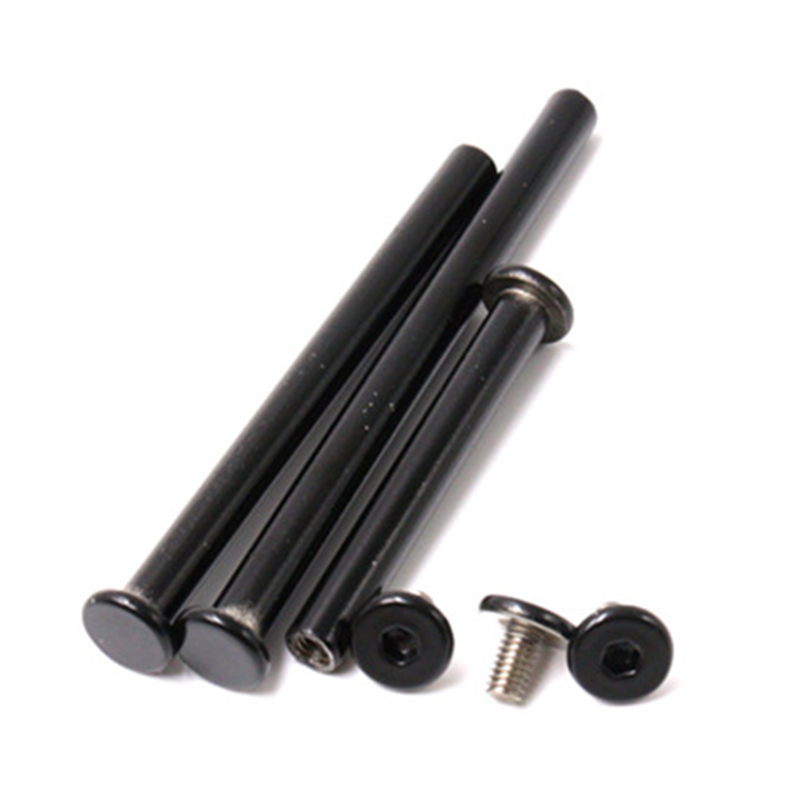 Black paint m5 stainless steel hex socket flat head chicago screw