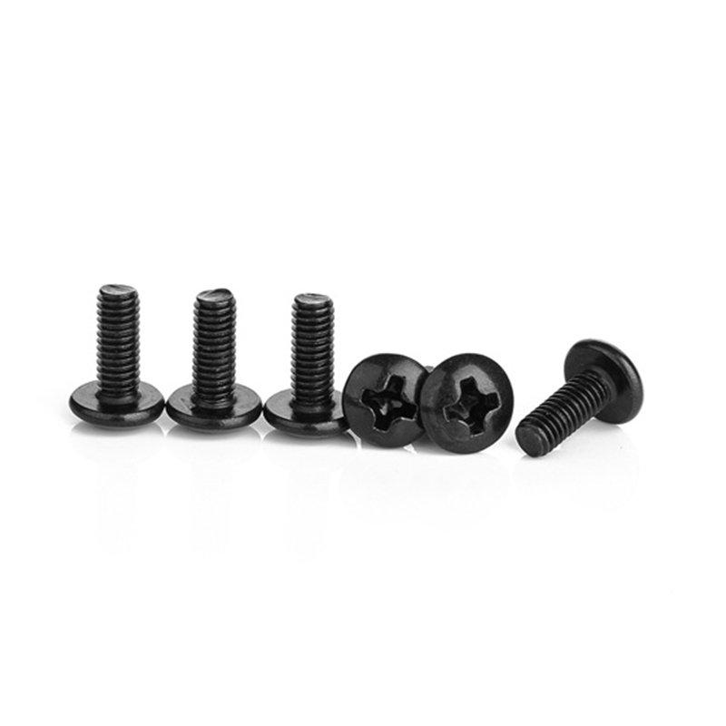 Black stainless steel m5 cross truss head machine screw 