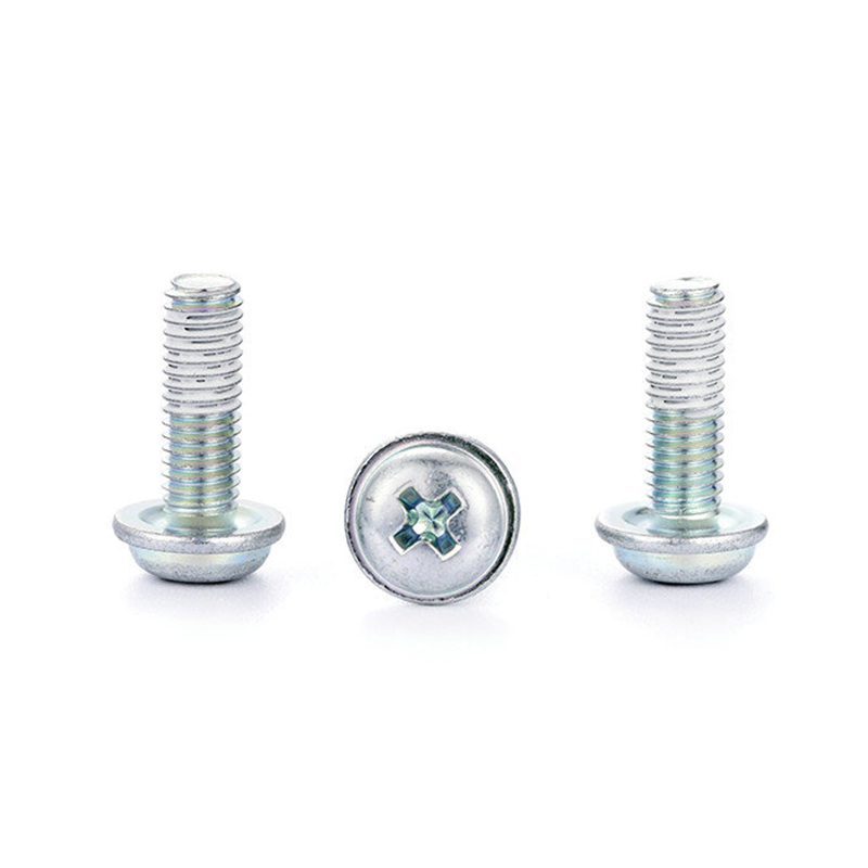 Blue white zinc pan washer cross captive panel screw