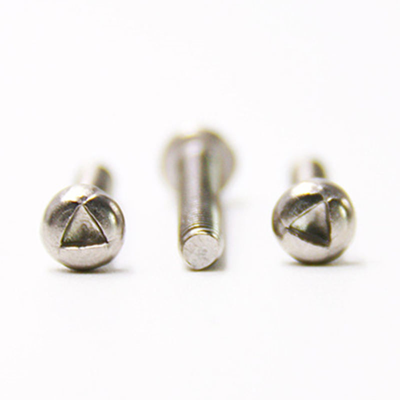 Customized m6 round head trigroove tamper proof screw 