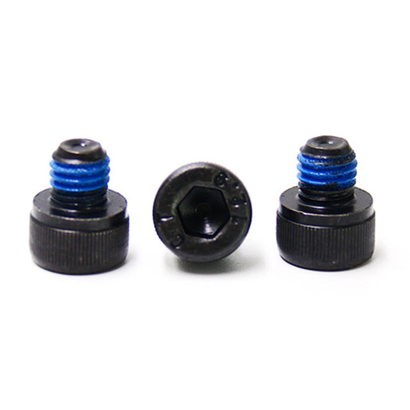 Customized m8 stainless steel knurled head nylon patch screw 