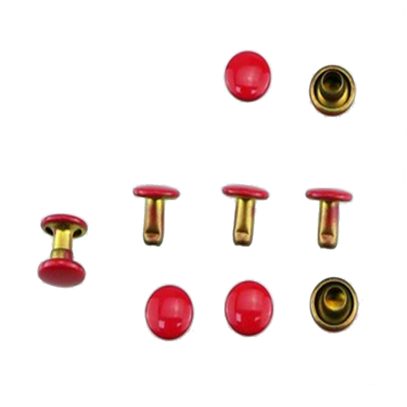 Double side brass Rivet with hanging enamel for clothes&bag