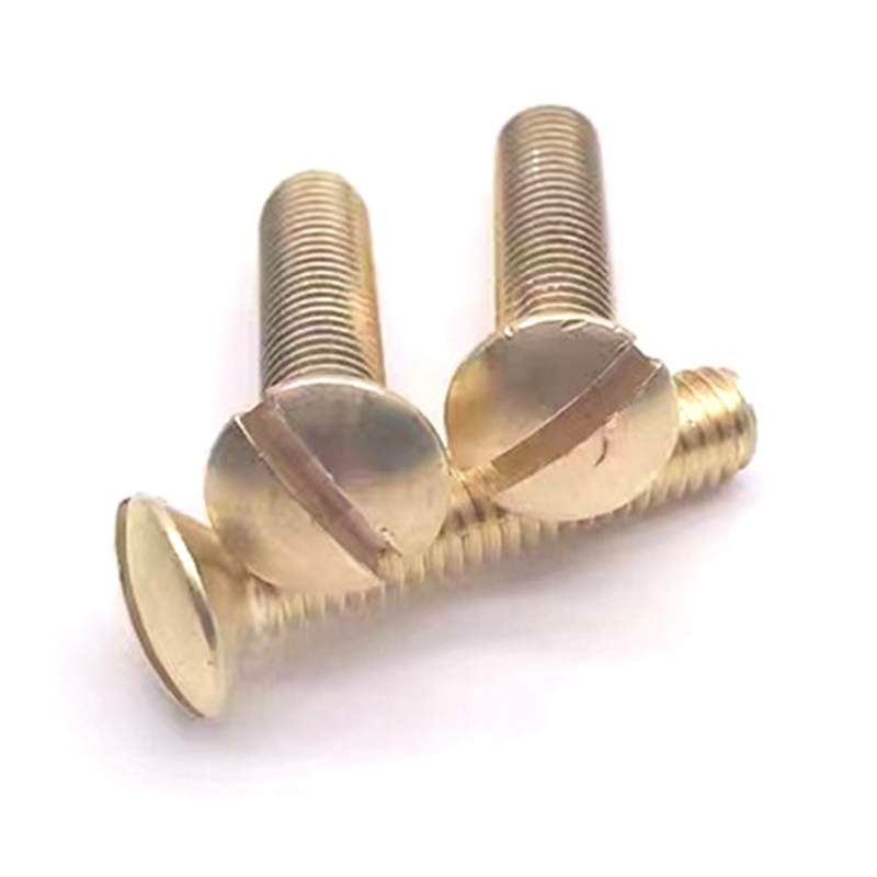 Solid brass m6 full thread oval head furniture screw Solid brass m6 full thread oval head furniture screw