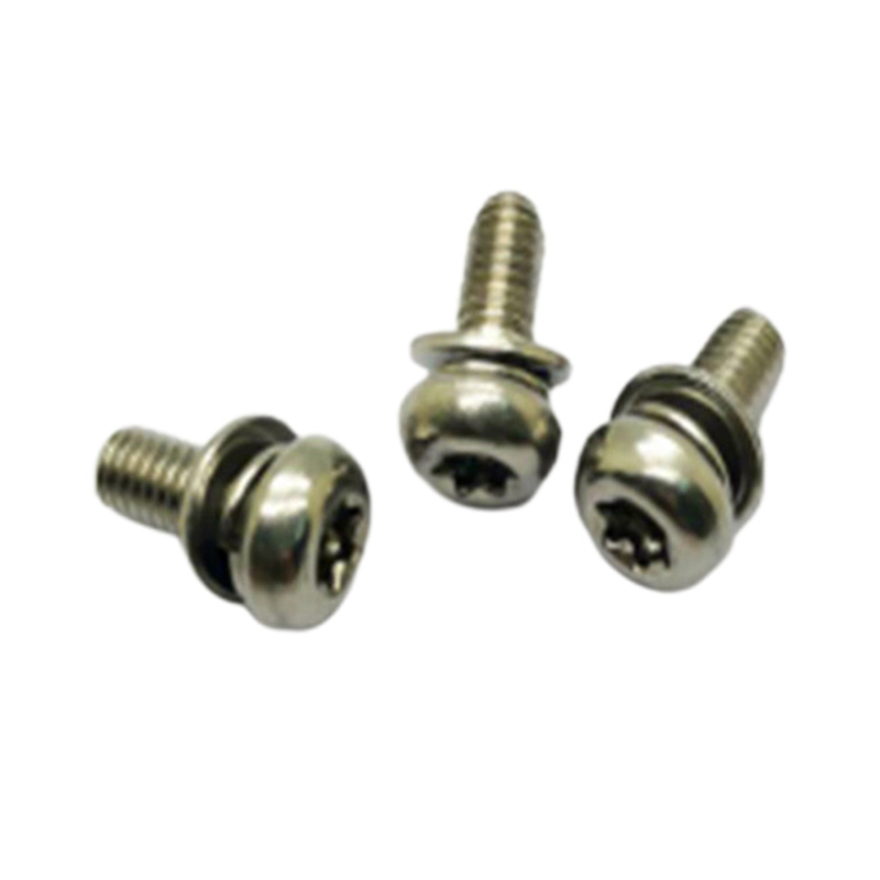 Torx pan head combination screw with spring washer