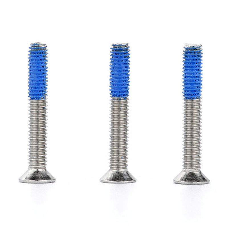 M3 Stainless Steel Countersunk Head PH2 Machine Screws with Nylon patch