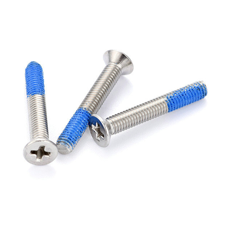 M3 Stainless Steel Countersunk Head PH2 Machine Screws with Nylon patch