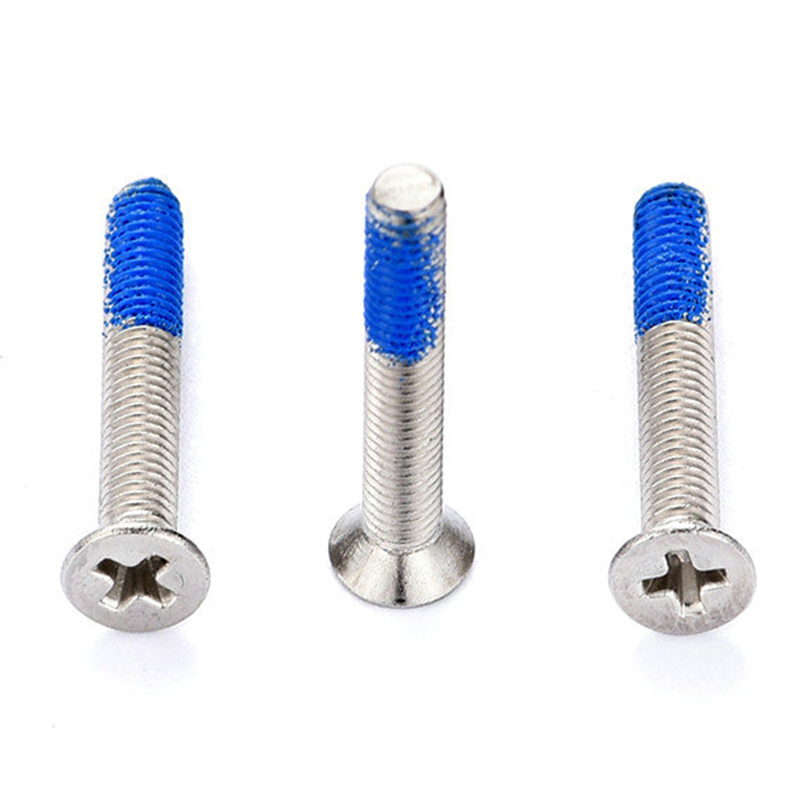 M3 Stainless Steel Countersunk Head PH2 Machine Screws with Nylon patch