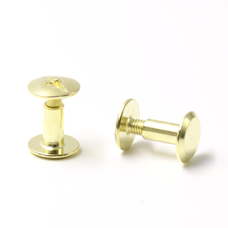 Golden carbon steel pan head 8mm chicago screw for menu