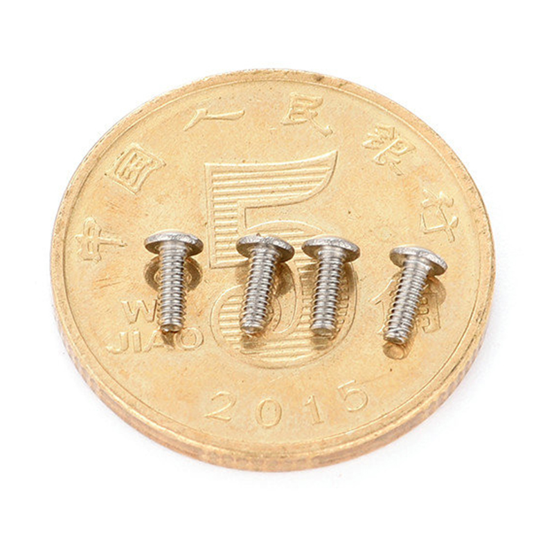 Stainless steel round head slotted micro screw
