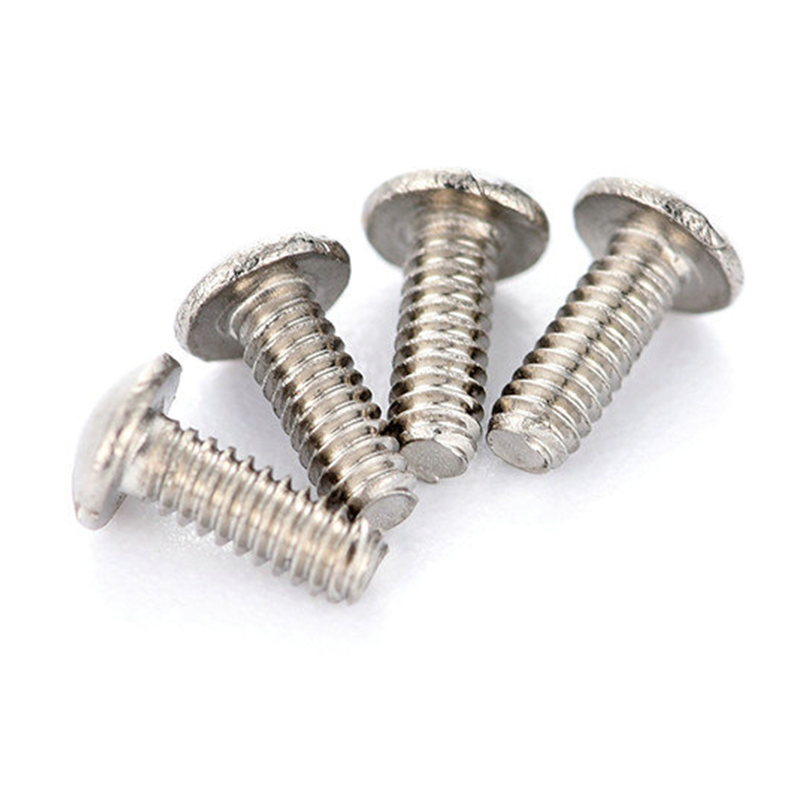 Stainless steel round head slotted micro screw