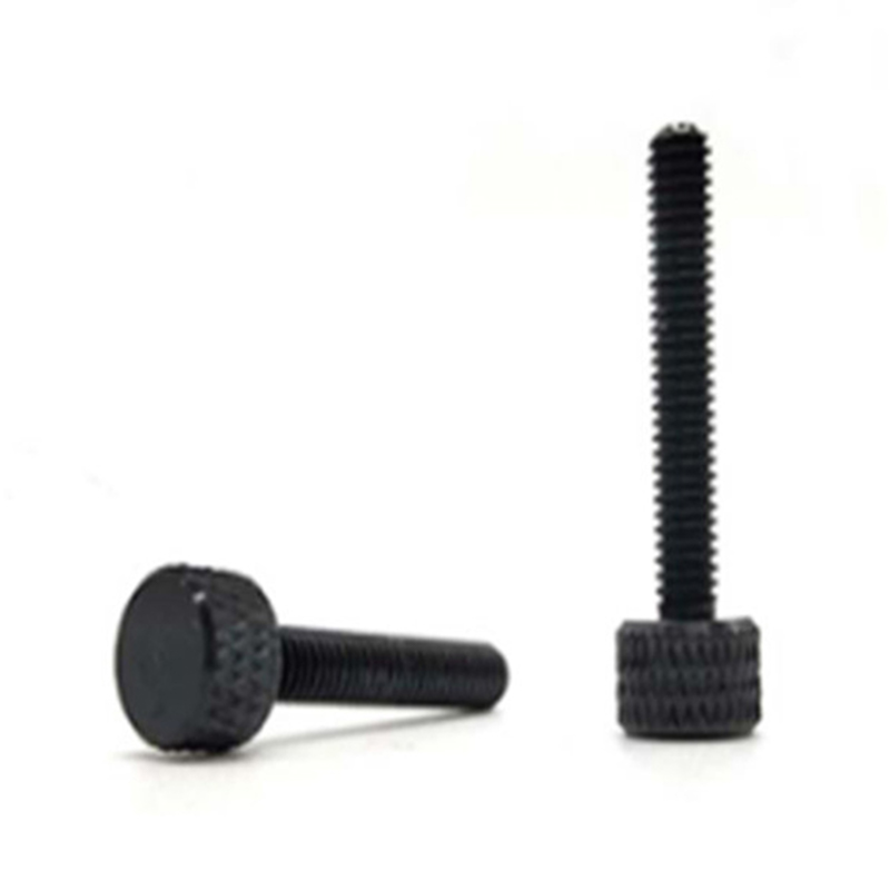 wholesale carbon steel knurled hand knob knurling cup head thumb screw