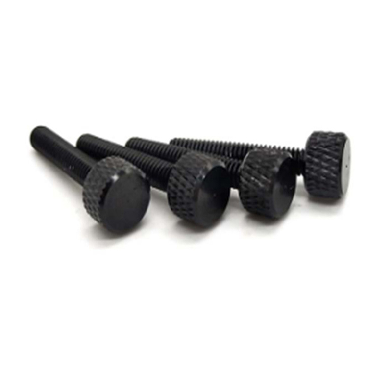 wholesale carbon steel knurled hand knob knurling cup head thumb screw
