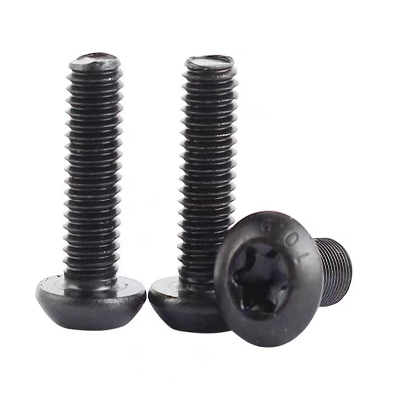 Grade 10.9 m8 black stainless steel torx round head screw 