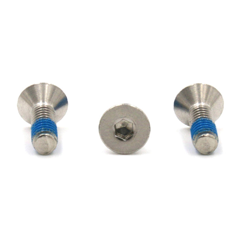 Hot selling raised countersunk head hex socket screws with nylon patch