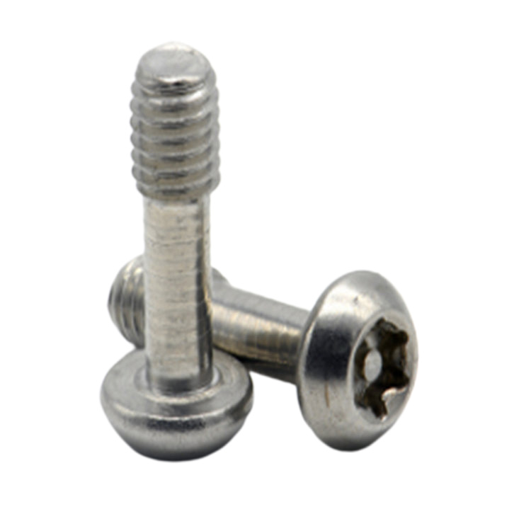 Stainless steel torx button round head anti-theft screw with three-eighth thread
